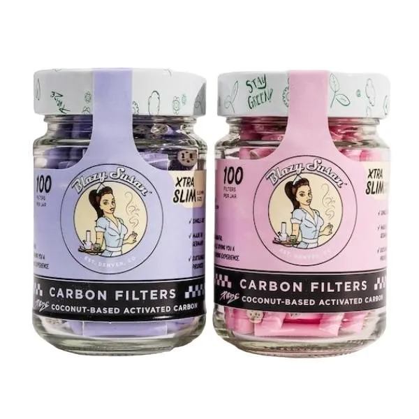 Blazy Susan Filter Tips Xtra Slim Purize Carbon Filters (100 ct)