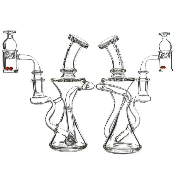 MKGlass TX60 Toxic Double Cyclone Recycler 7″ Water Pipe