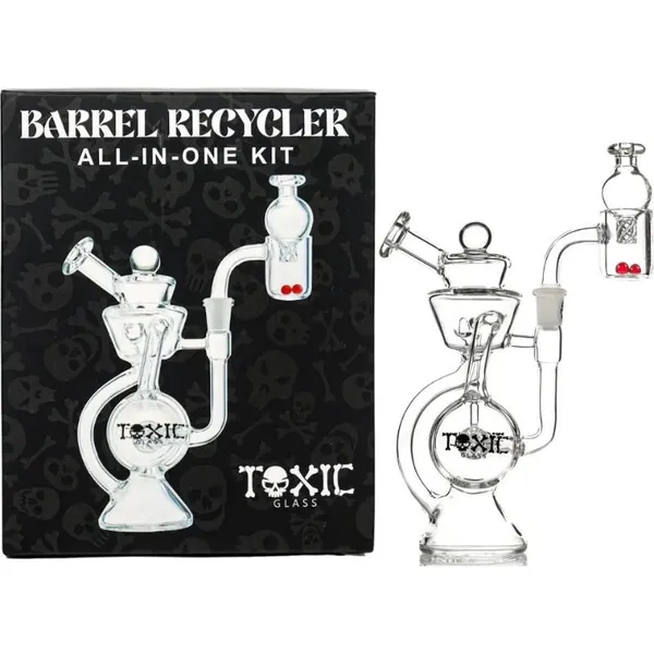 MKGlass TX99 Toxic Barrel Recycler Glass Water Pipe