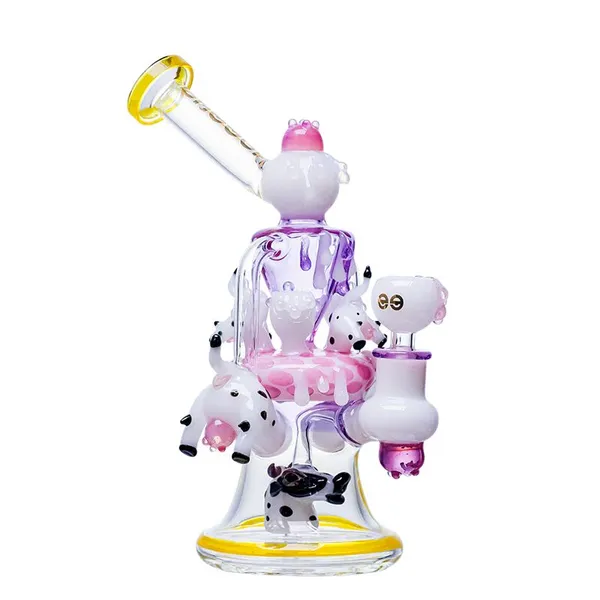 Focus Glass Dairy Cow Hand Pipe & Honey Straw