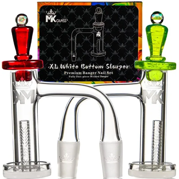 MKGlass MKQB22 XL White Bottom Glass Banger