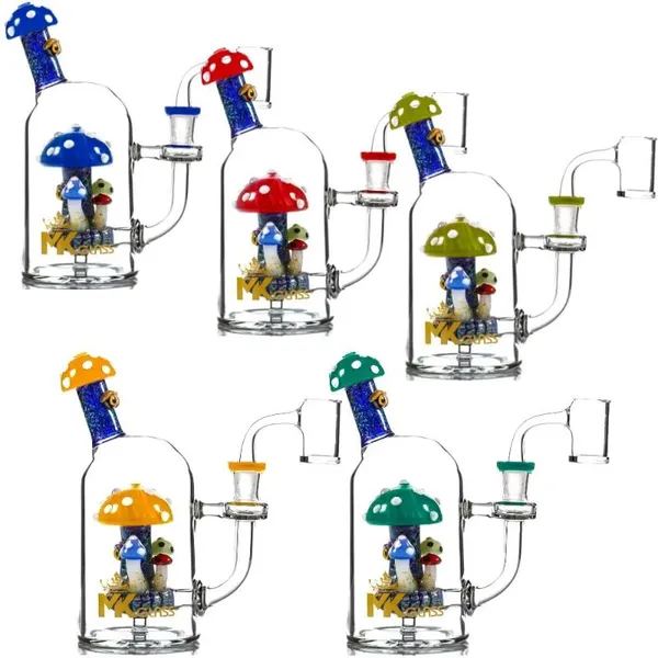 MKGlass MK100 Trippy Mushroom Premium Dab Kit 7″ Water Pipe