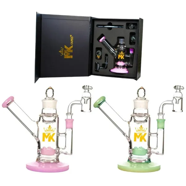 MKGlass MK200 Glass Stash Rig with Built-In Jar Water Pipe Kit