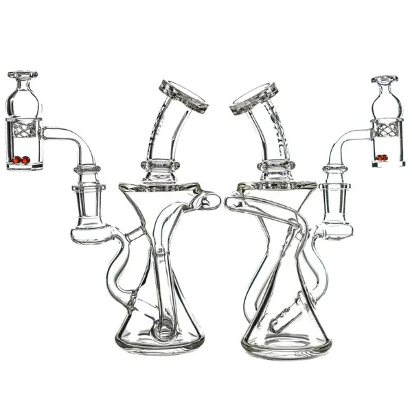 MKGlass TX60 Toxic Double Cyclone Recycler 7″ Water Pipe