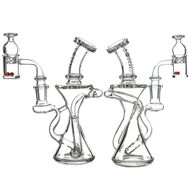 MKGlass TX60 Toxic Double Cyclone Recycler 7″ Water Pipe