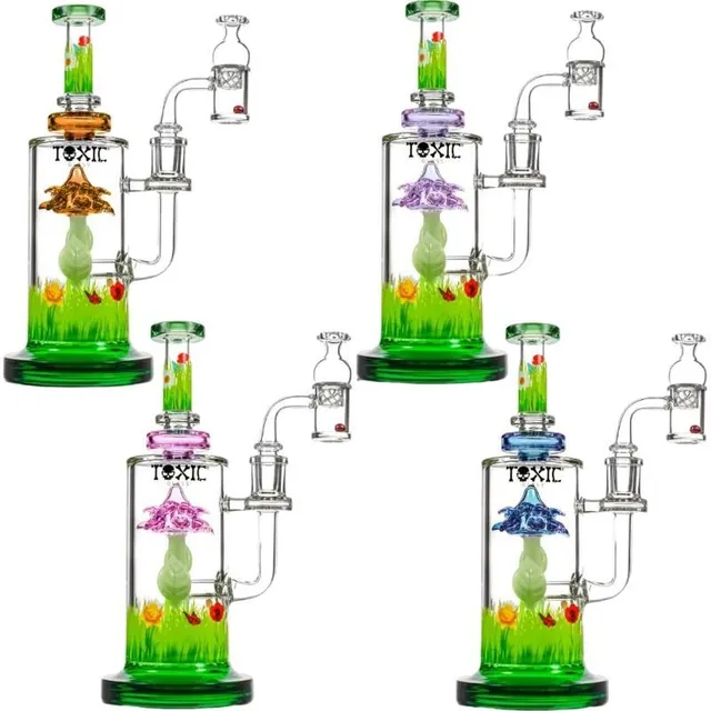 MKGlass TX89 Toxic Wild Flower Water Pipe