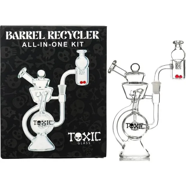 MKGlass TX99 Toxic Barrel Recycler Glass Water Pipe