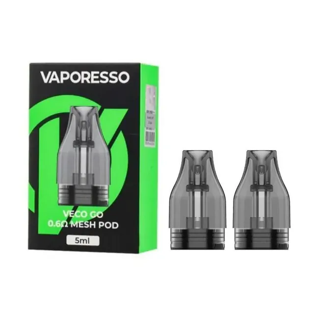 Vaporesso Replacement Pods | Veco Go Mesh Pod - 5mL - 0.6ohm (2 CT/PACK)