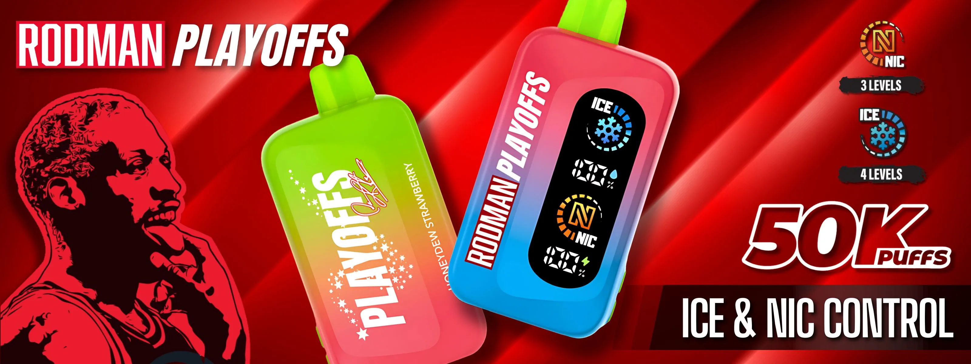 Rodman Playoffs 50K Ice-Nic Control Disposable | Apex Vape Wholesale