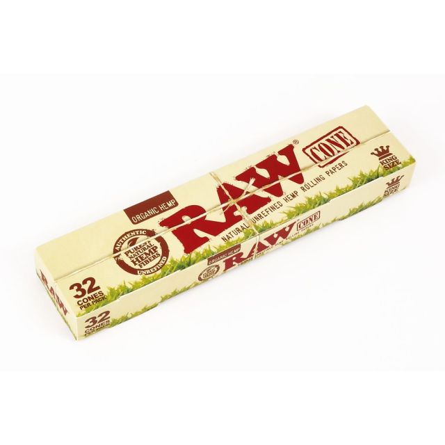 Raw Cones Organic Hemp King Size 32 Pack Wholesale