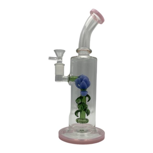 11.5" Rose Showerhead Percolator Glass Water Pipe