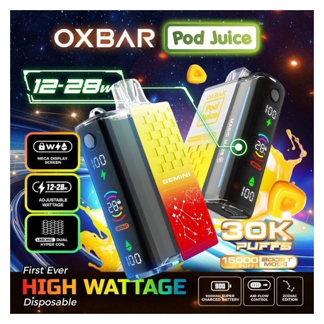 Pod King x OXBAR Magic Maze 2 30k Puffs Rechargeable Disposable