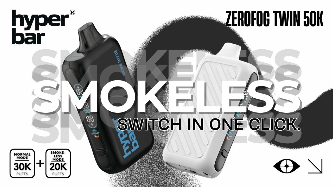 Hyper Bar ZeroFog Twin 50K Smokeless-Control Disposable