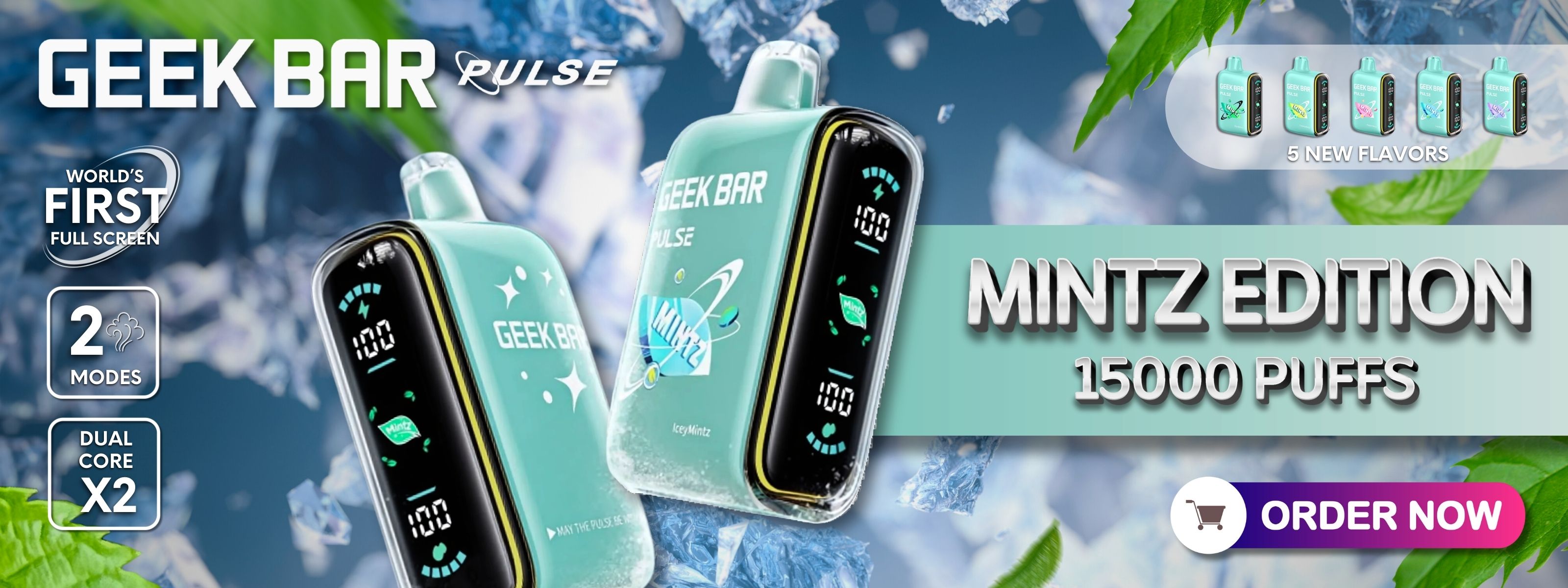 Geek Bar Pulse 15000 Puffs Disposable - Mintz Edition | Apex Vape Wholesale