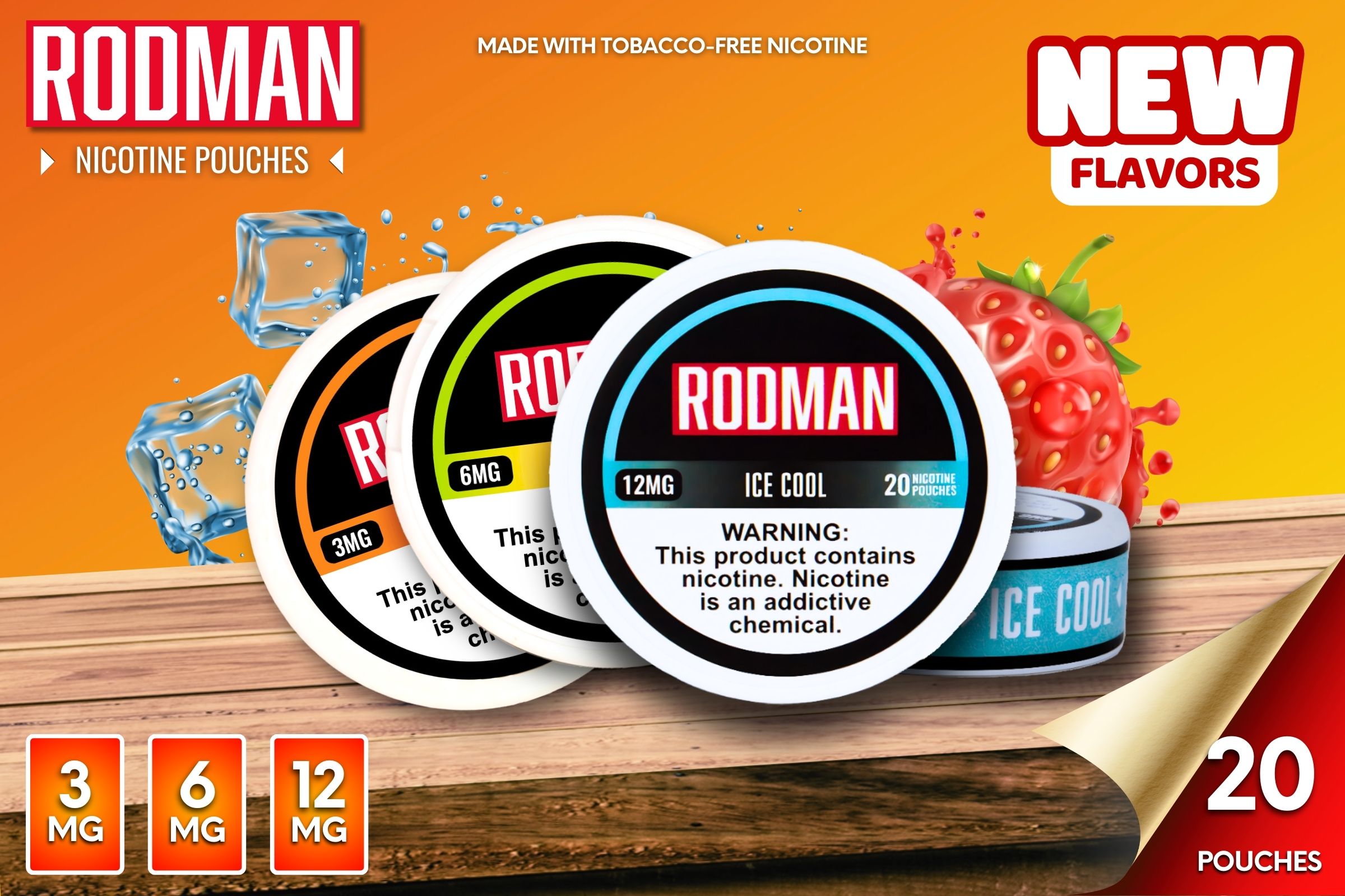 Rodman Nicotine Pouches (20ct) | Apex Vape Wholesale